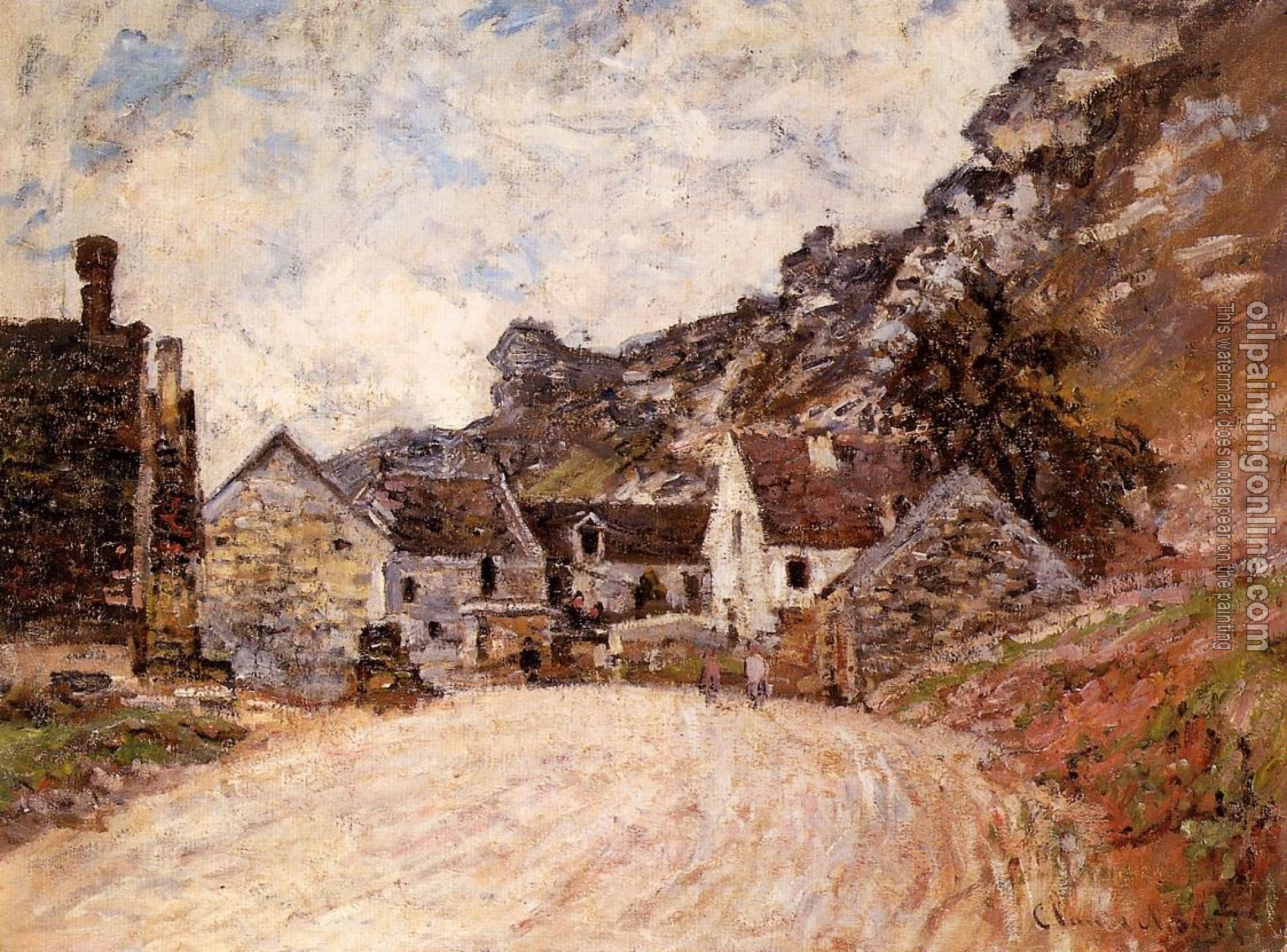 Monet, Claude Oscar - The Hamlet of Chantemesie at the Foot of the Rock